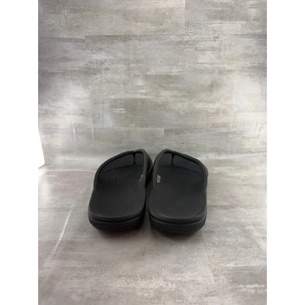 Crocs Athens Flip Flops Black Unisex Mens 6 Womens 8 Comfort Sandals 208192